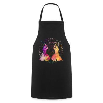 Aikido - Cooking Apron - black - Front - AI Model Male 185 dark (185cm)