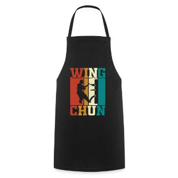 Wing Chun - Tablier de cuisine - noir - Devant - AI Model Male 185 dark (185cm)