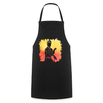 Wing Chun - Tablier de cuisine - noir - Devant - AI Model Male 185 dark (185cm)