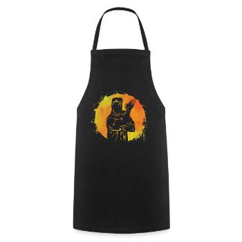 Wing Chun - Tablier de cuisine - noir - Devant - AI Model Male 185 dark (185cm)