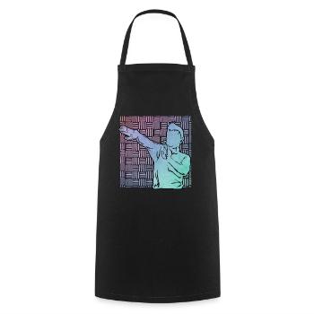 Wing Chun - Tablier de cuisine - noir - Devant - AI Model Male 185 dark (185cm)