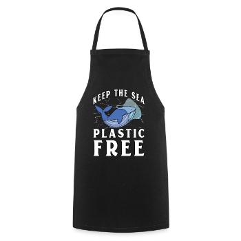 Halten Sie das Meer plastikfrei - Kochschürze - Schwarz - Vorne - AI Model Male 185 dark (185cm)