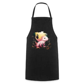 Axolotl - Kochschürze - Schwarz - Vorne - AI Model Male 185 dark (185cm)