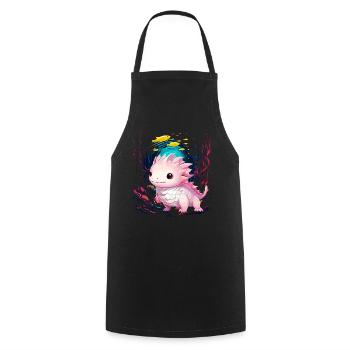 Axolotl - Kochschürze - Schwarz - Vorne - AI Model Male 185 dark (185cm)
