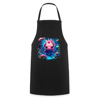 Axolotl - Kochschürze - Schwarz - Vorne - AI Model Male 185 dark (185cm)