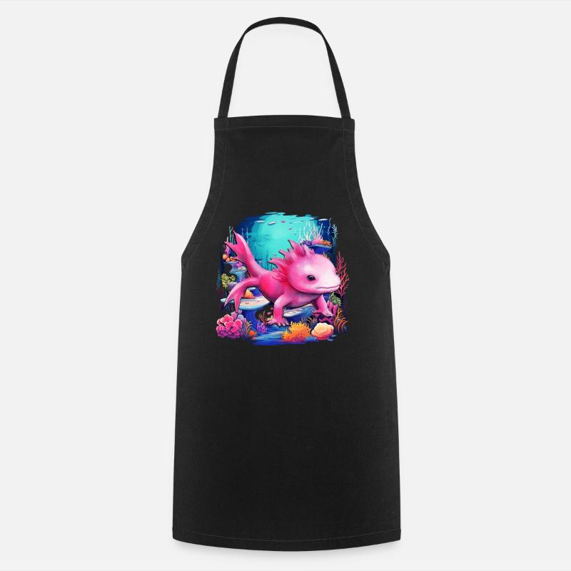 Axolotl - Kochschürze - Schwarz