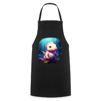 Axolotl - Kochschürze - Schwarz - Vorne - AI Model Male 185 dark (185cm)