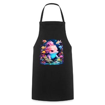 axolotl - Tablier de cuisine - noir - Devant - AI Model Male 185 dark (185cm)