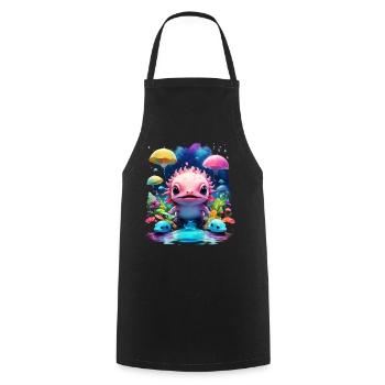 Axolotl - Kochschürze - Schwarz - Vorne - AI Model Male 185 dark (185cm)