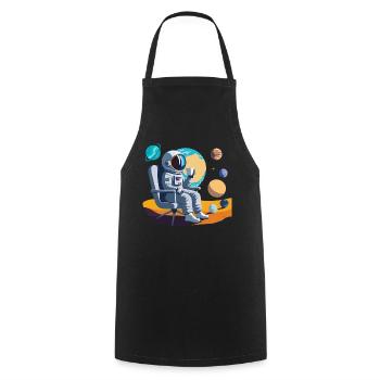 Interstellar Coffee Break - Cooking Apron - black - Front - AI Model Male 185 dark (185cm)