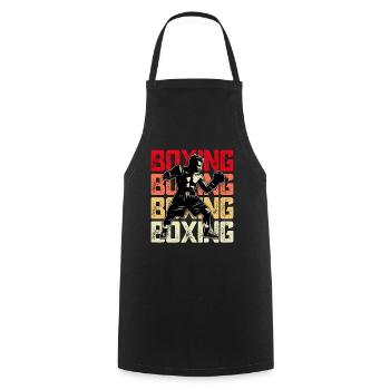 Boxing - Cooking Apron - black - Front - AI Model Male 185 dark (185cm)