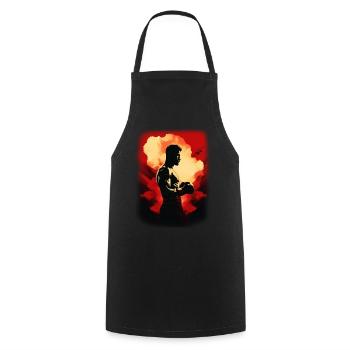 Boxing - Cooking Apron - black - Front - AI Model Male 185 dark (185cm)