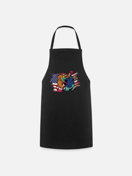 Boxe États-Unis - Tablier de cuisine - noir