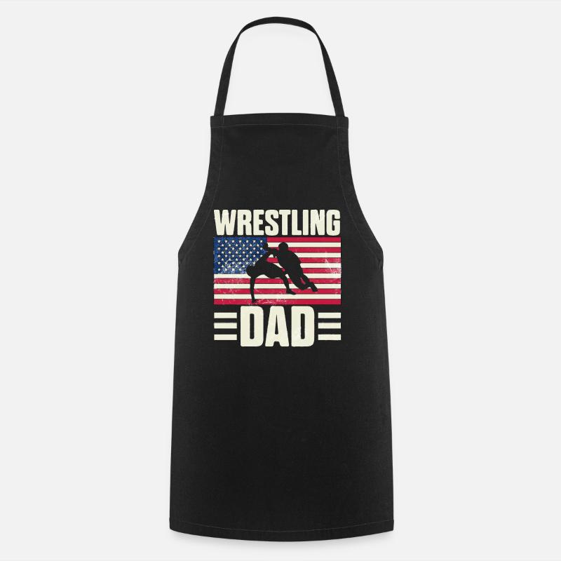 Wrestling Dad - Cooking Apron - black