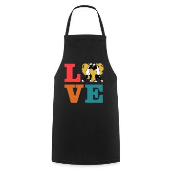L’amour de la lutte - Tablier de cuisine - noir - Devant - AI Model Male 185 dark (185cm)