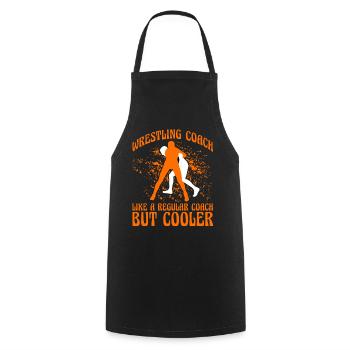 Wrestling Coach like a regular Coach but cooler - Cooking Apron - black - Front - AI Model Male 185 dark (185cm)