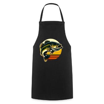 Poisson bar - Tablier de cuisine - noir - Devant - AI Model Male 185 dark (185cm)