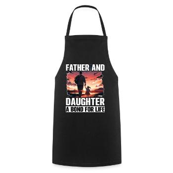 Father and Daughter a bond for Life - Cooking Apron - black - Front - AI Model Male 185 dark (185cm)