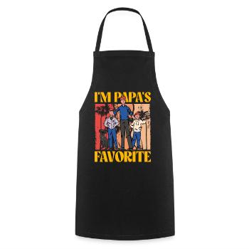 Je suis le préféré de papa - Tablier de cuisine - noir - Devant - AI Model Male 185 dark (185cm)
