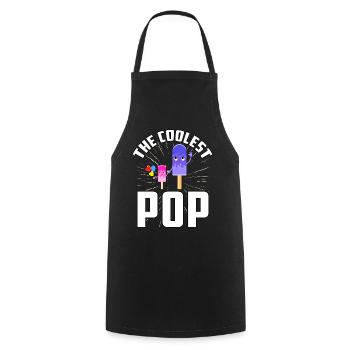 The coolest Pop - Cooking Apron - black - Front - AI Model Male 185 dark (185cm)