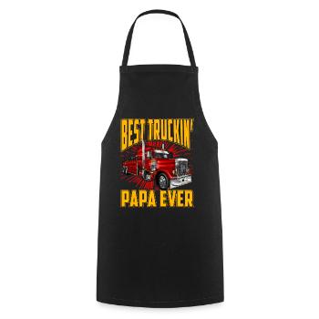 Bester Truckin Papa aller Zeiten - Kochschürze - Schwarz - Vorne - AI Model Male 185 dark (185cm)