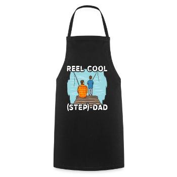 Reel Cool Step Dad - Cooking Apron - black - Front - AI Model Male 185 dark (185cm)