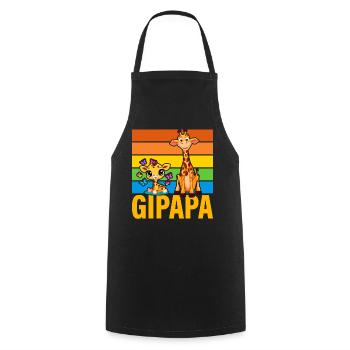 Gipapa - Kochschürze - Schwarz - Vorne - AI Model Male 185 dark (185cm)