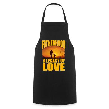 La paternité, un héritage d’amour - Tablier de cuisine - noir - Devant - AI Model Male 185 dark (185cm)