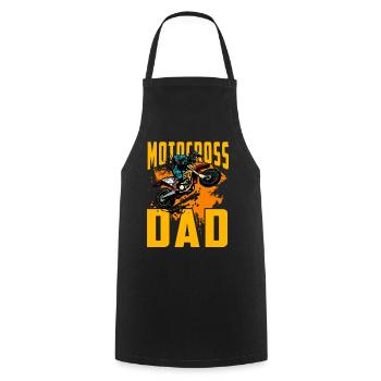 Motocross-Vater - Kochschürze - Schwarz - Vorne - AI Model Male 185 dark (185cm)