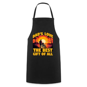 L’amour de papa est le meilleur cadeau de tous - Tablier de cuisine - noir - Devant - AI Model Male 185 dark (185cm)