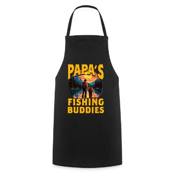 Papas Angelfreunde - Kochschürze - Schwarz - Vorne - AI Model Male 185 dark (185cm)