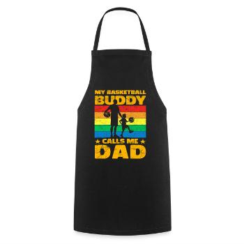 My Basketball Buddy calls me Dad - Cooking Apron - black - Front - AI Model Male 185 dark (185cm)