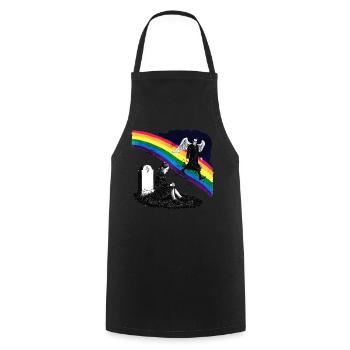 Daughter Dad Mourning Angel - Cooking Apron - black - Front - AI Model Male 185 dark (185cm)