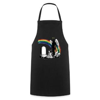 Père Fille Tombeau de deuil - Tablier de cuisine - noir - Devant - AI Model Male 185 dark (185cm)