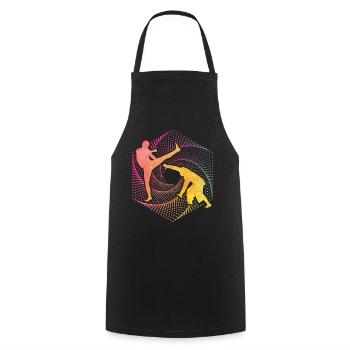 Capoeira - Tablier de cuisine - noir - Devant - AI Model Male 185 dark (185cm)