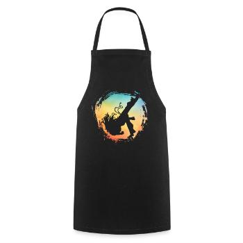 Capoeira - Tablier de cuisine - noir - Devant - AI Model Male 185 dark (185cm)