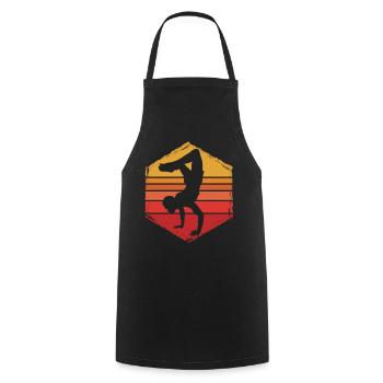 Capoeira - Kochschürze - Schwarz - Vorne - AI Model Male 185 dark (185cm)