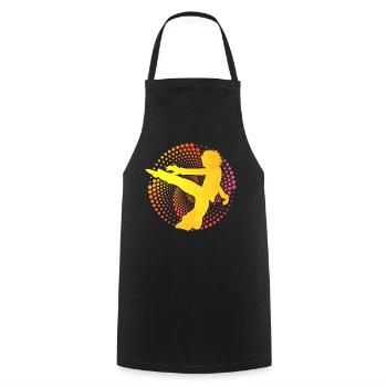 Capoeira - Tablier de cuisine - noir - Devant - AI Model Male 185 dark (185cm)