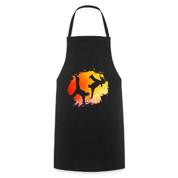 Capoeira - Kochschürze - Schwarz - Vorne - AI Model Male 185 dark (185cm)