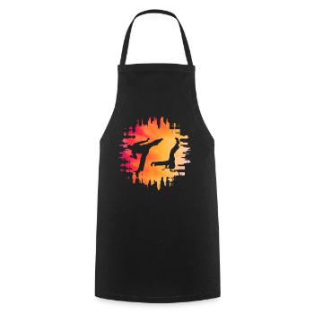 Capoeira - Cooking Apron - black - Front - AI Model Male 185 dark (185cm)