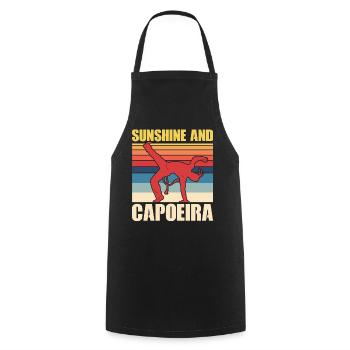 Sonne und Capoeira - Kochschürze - Schwarz - Vorne - AI Model Male 185 dark (185cm)
