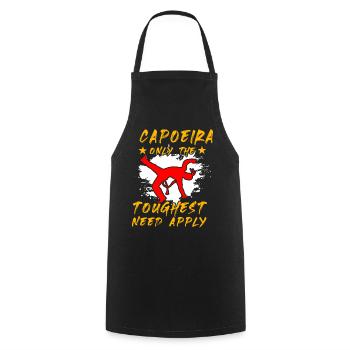 Capoeira : seuls les plus difficiles doivent s’appliquer - Tablier de cuisine - noir - Devant - AI Model Male 185 dark (185cm)