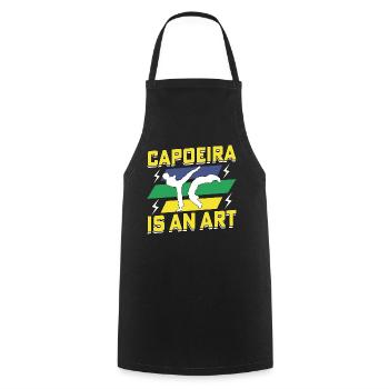 La capoeira est un art - Tablier de cuisine - noir - Devant - AI Model Male 185 dark (185cm)