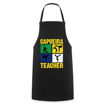 Capoeira-Lehrerin - Kochschürze - Schwarz - Vorne - AI Model Male 185 dark (185cm)