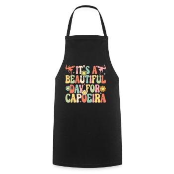It's a beautiful day for Capoeira - Cooking Apron - black - Front - AI Model Male 185 dark (185cm)