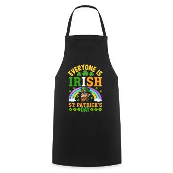 Jeder ist irisch St. Patrick's Day - Kochschürze - Schwarz - Vorne - AI Model Male 185 dark (185cm)