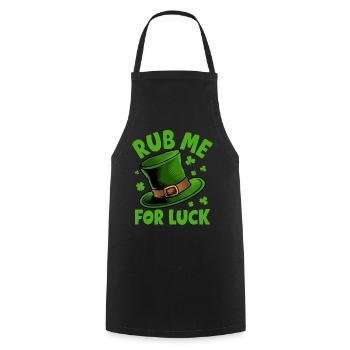 Rub me for luck - Cooking Apron - black - Front - AI Model Male 185 dark (185cm)