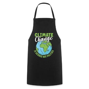 Le changement climatique est une science, pas une politique - Tablier de cuisine - noir - Devant - AI Model Male 185 dark (185cm)