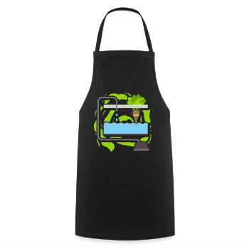 Hydroponics - Cooking Apron - black - Front - AI Model Male 185 dark (185cm)