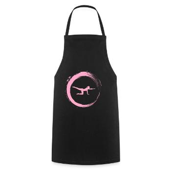 Pilates - Cooking Apron - black - Front - AI Model Male 185 dark (185cm)
